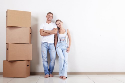 Man and van moving boxes from a Harringay home