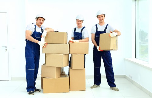 Careful handling of boxes and household items for a flat move