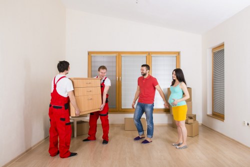 Preparing items for a Harringay man and van move