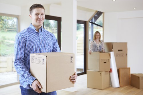 Movers preparing a local home removal in Harringay