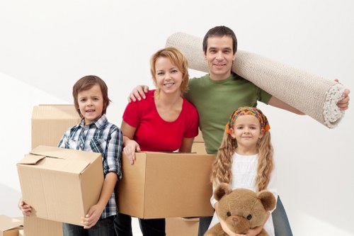 Moving van prepared for a house relocation near Harringay homes