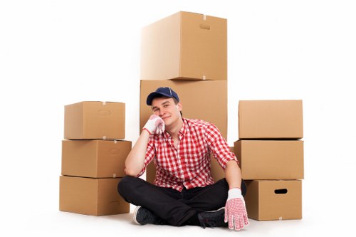 Unpacking boxes into a new home after a move in Harringay